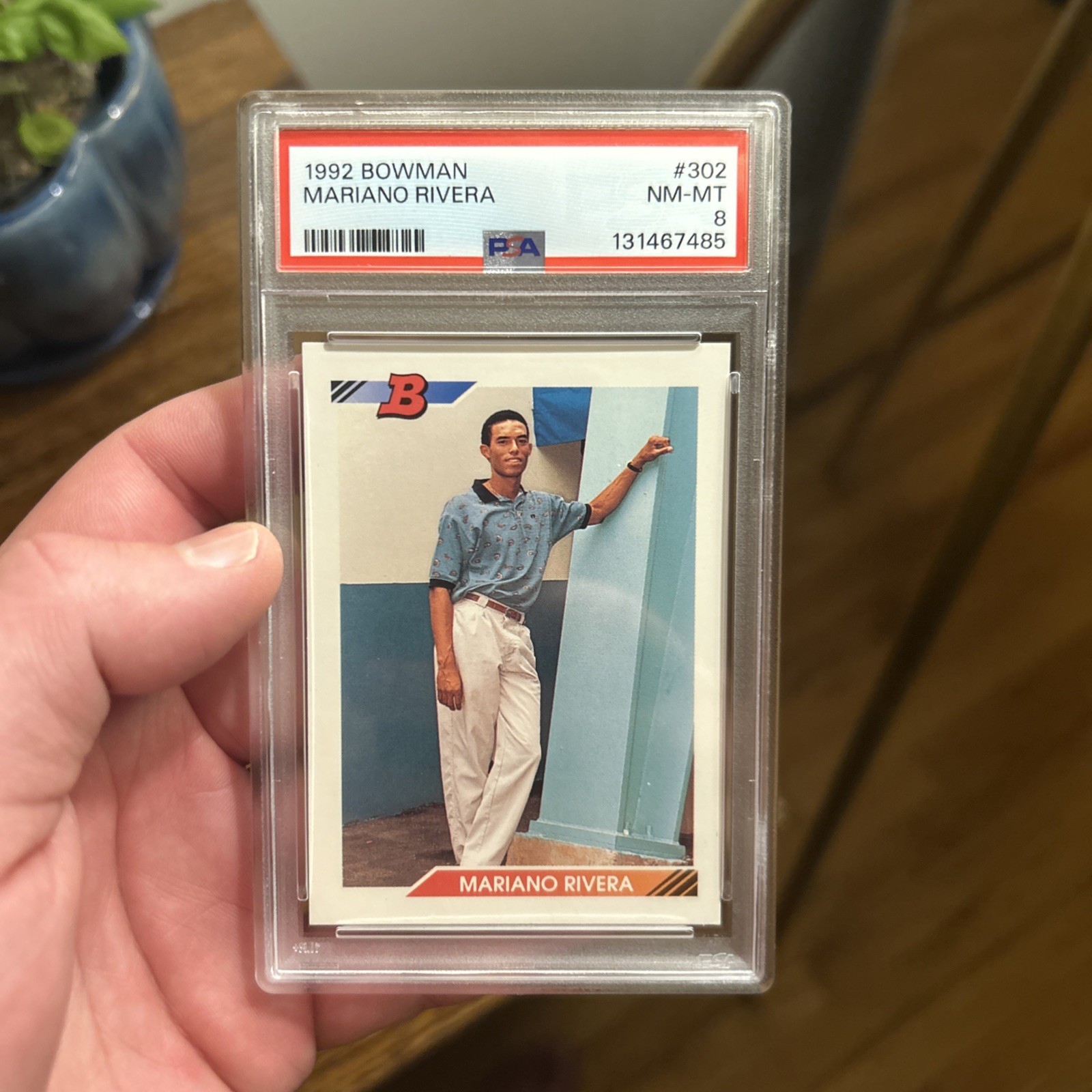 1992 BOWMAN #302 MARIANO RIVERA ROOKIE RC PSA 8
