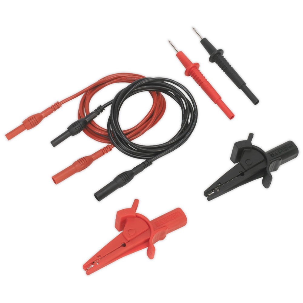 Sealey Automotive Test Lead and Crocodile Clip Set 6pc