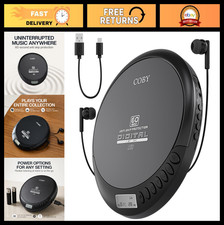 Portable CD Player with FM Radio, 60 Sec Anti-Skip, Car Home Use, Compact Desi