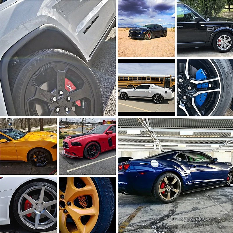 MGP Caliper Brake Cover Red 37017SMGPRD Front Rear For Infiniti QX56 2004-2005 - Image 3 of 4