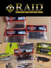RAID Japan Worm & Plug Fishing Lures Set 12pcs Scratch Bull Tank Level Shad