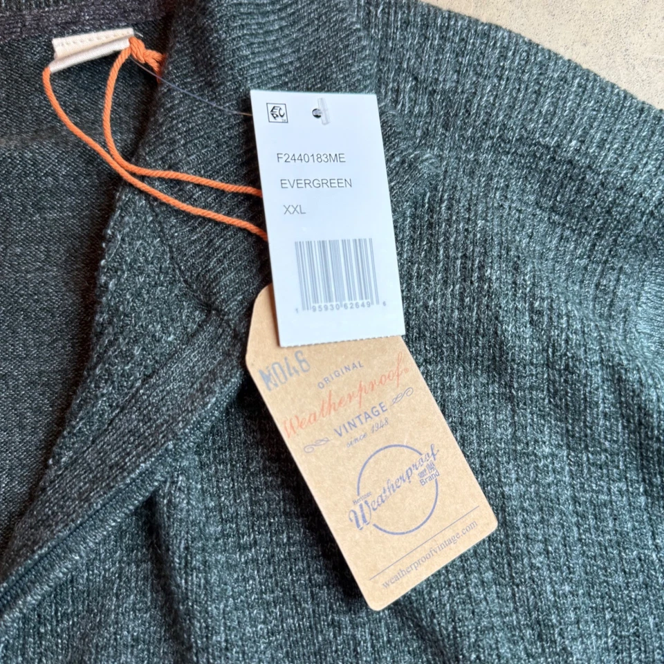 Weatherproof Vintage Men's Evergreen Half Zip Sweater Pullover XXL - Image 4 of 4