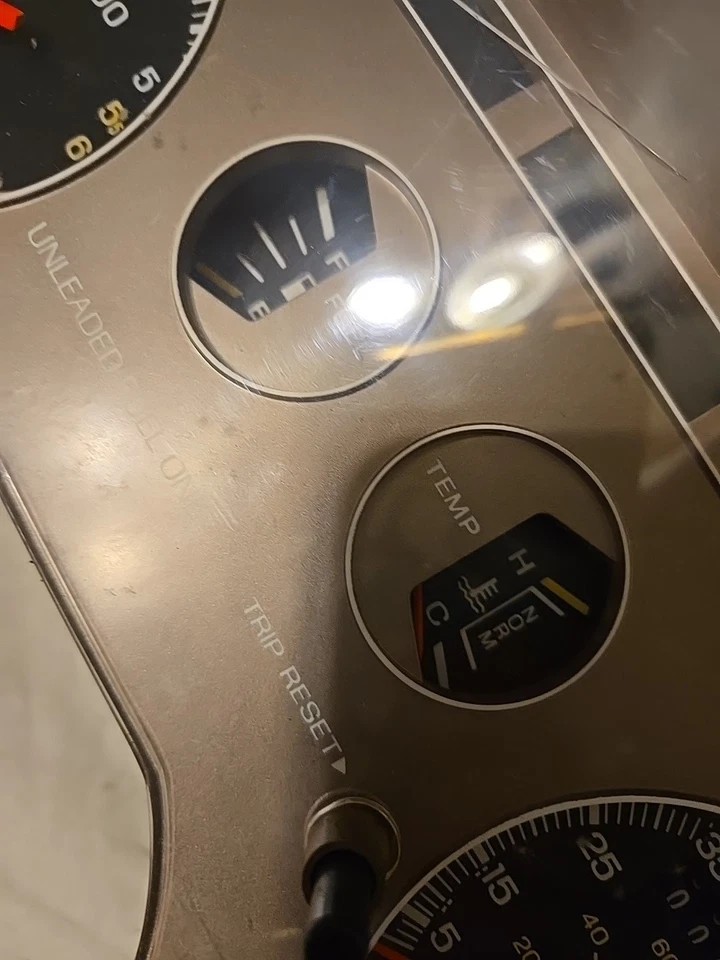 1981-1983 Ford Escort GT Instrumento 0 MILHAS Medidor de Velocímetro Cluster W TACH - Imagem 4 de 4