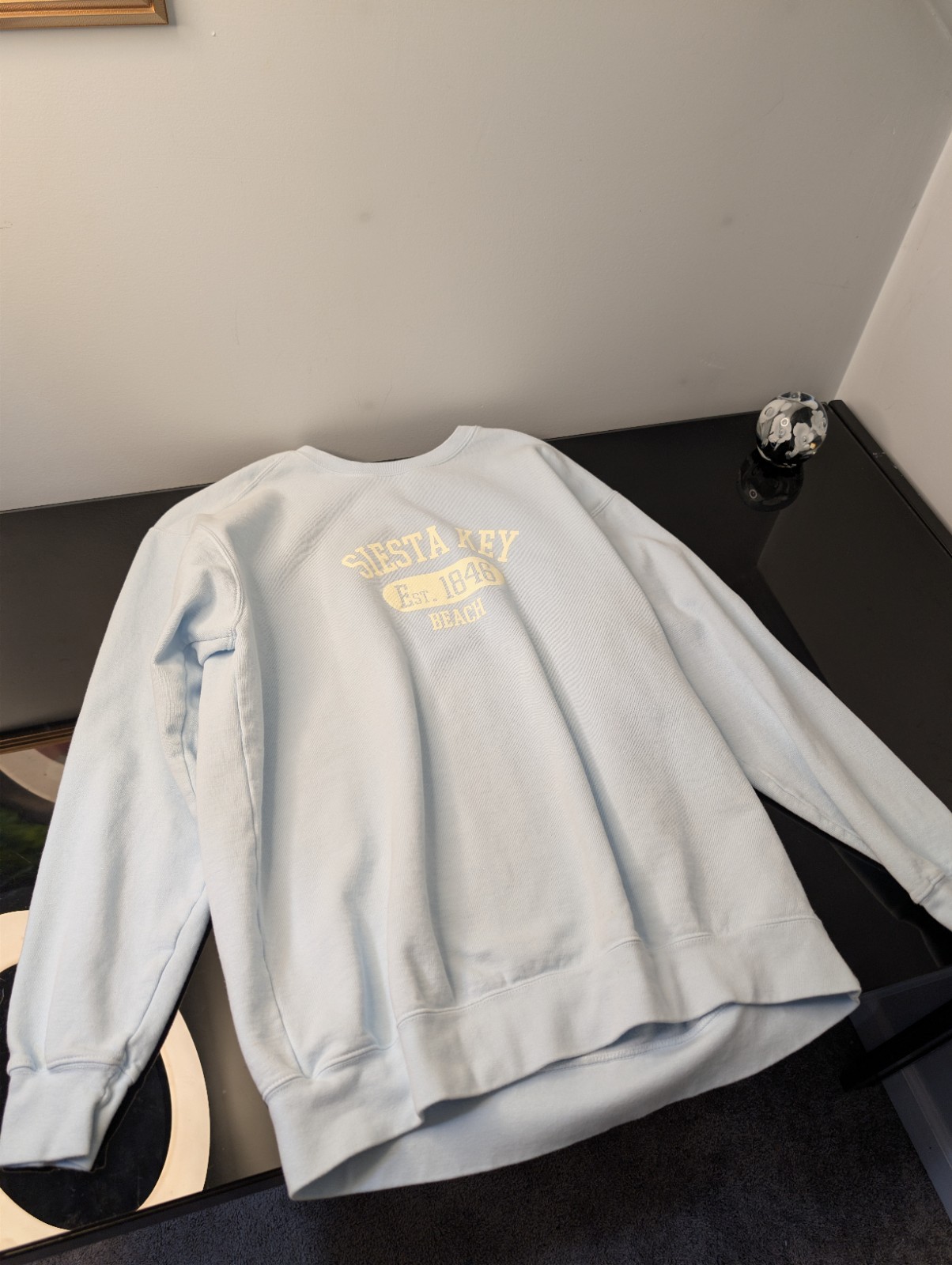 Siesta Key Florida Light Blue L Sweatshirt Long Sleeve