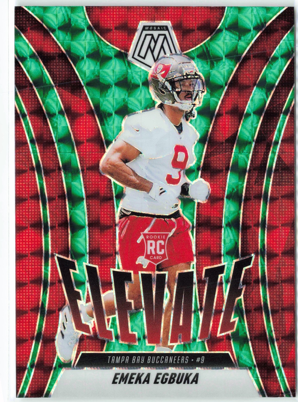 2025 Panini Mosaic #2 Emeka Egbuka Elevate Mosaic Red