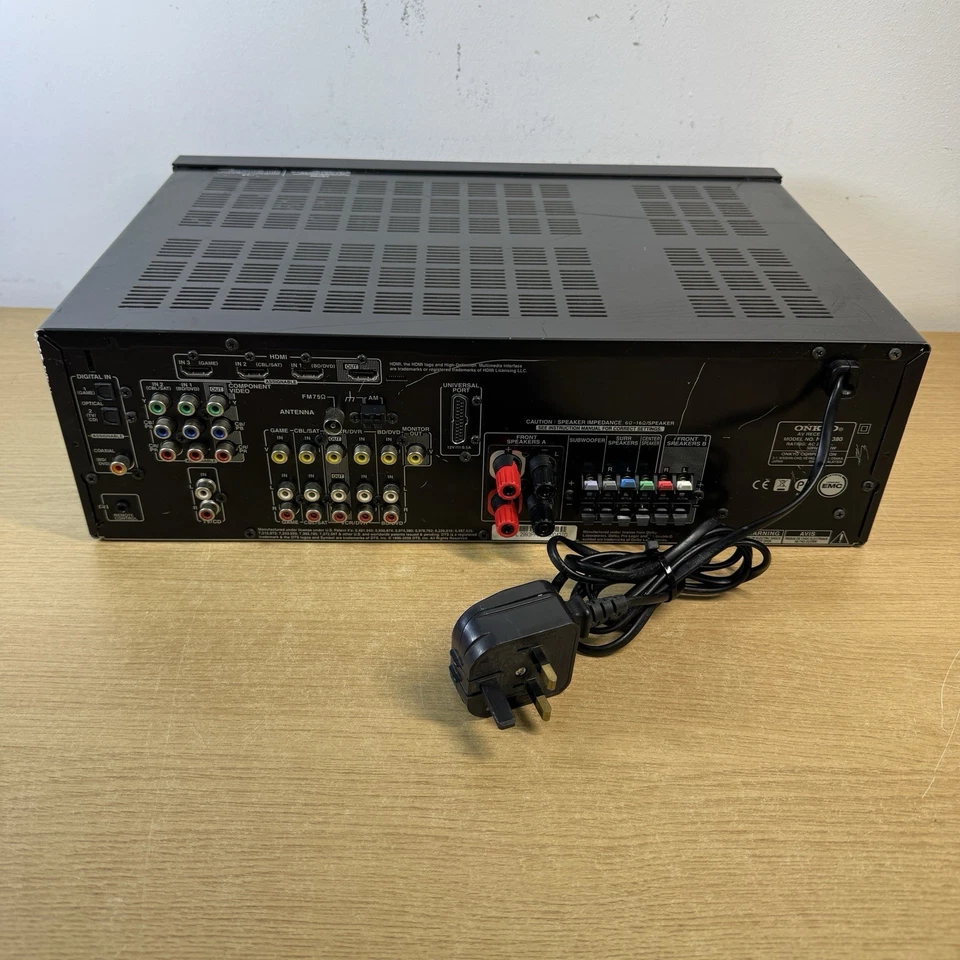 ONKYO HT-R380 AV Home Cinema Surround Sound Receiver Audio Amplifier - Image 4 of 4