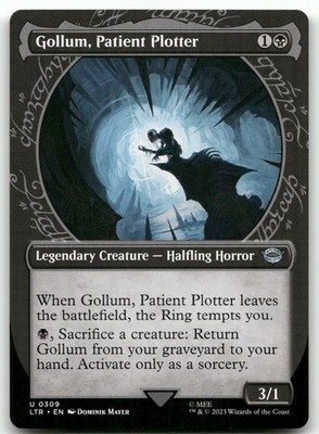 Gollum, Patient Plotter (Showcase) #309 (NM) Lord of the Rings LTR Magic MTG