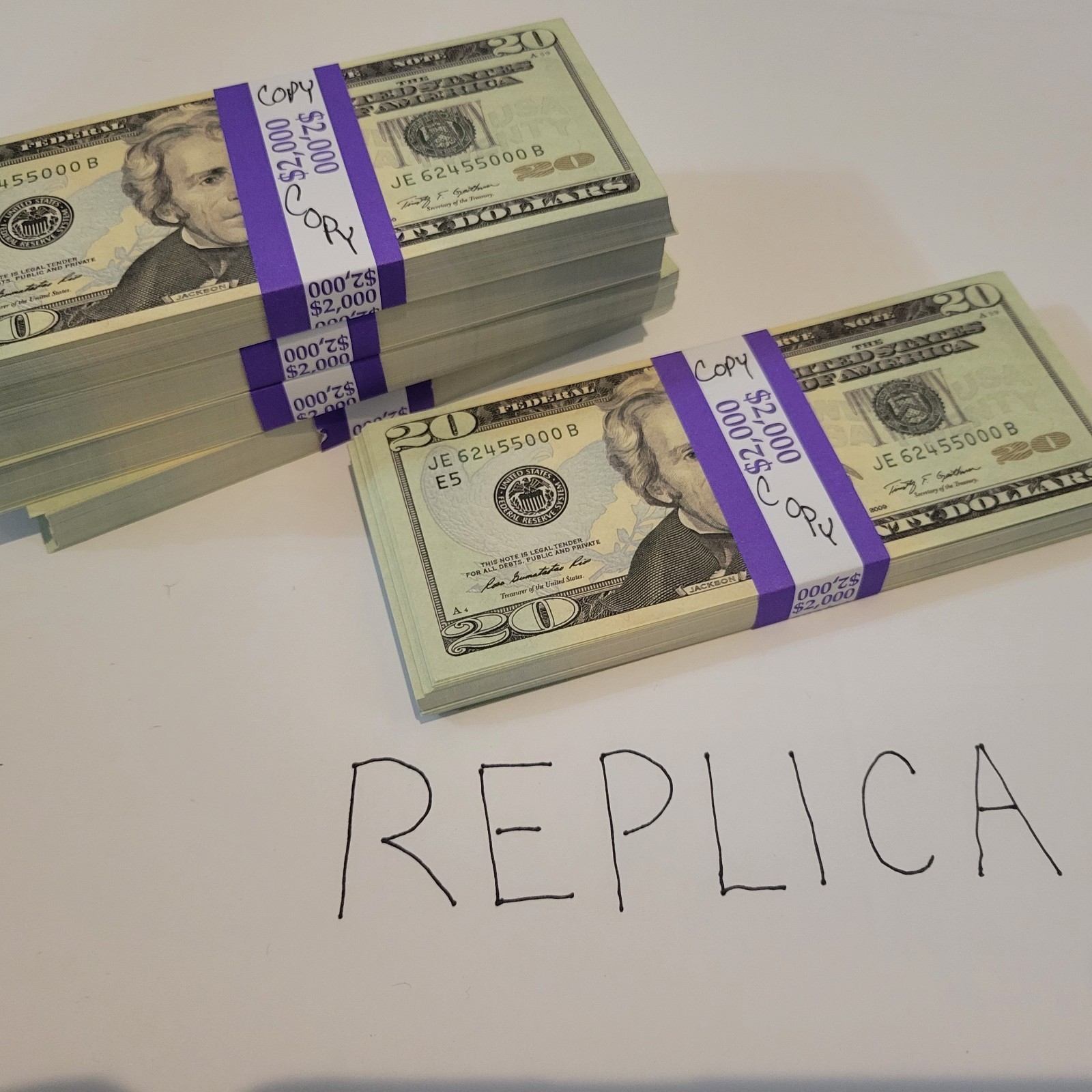 Best Replica NEW $20 Stack(100 Bills)/REPLICA/ NOVELTY PURPOSES ONLY