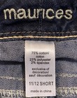 Maurices Mid Rise Straight Leg Jeans Womens 11/12 Short Stretch Denim — photo 4