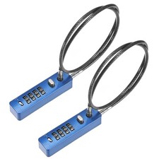 2-Pack Gate Locks for Outdoor Fence, 4-Digit Combination Lock [Blue]
