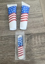 Set of 2 New Old Stock Avon Silicone Glove Hand Cream American Flag 1.5 oz 2007