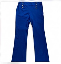 Lauren Ralph Lauren LRL Nautical Sailor Style Trouser Pants Women s Navy Stretch