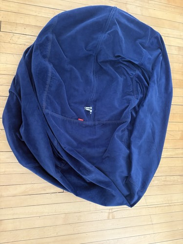 CordaRoy's Bean Bag Cover Full Navy Blue Velour Velvet
