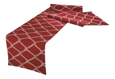 Sailor's Knots Red Marina 72 Inches Kitchen Dining Table Runner