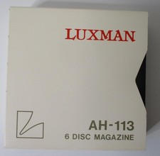 LUXMAN; AH-113 6 Disc Magazine Holder; Black Cartridge with Cover; Made in Japan
