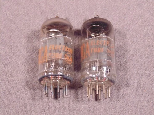 2 12AX7A RCA 1960s HiFi & Guitar Amplifier Vintage Vacuum Tubes Strong &Balanced