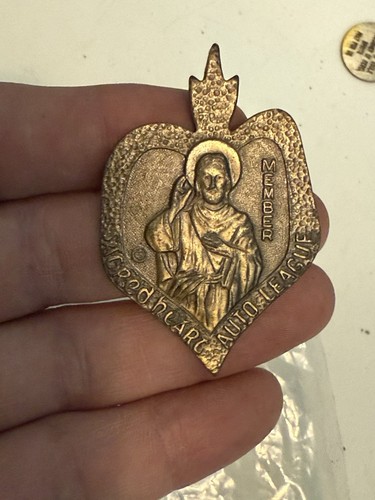 Vintage Medaille Anhänger Anfang 1900 Katholisches Kreuz / Anhänger 10 Stück - Bild 12 von 20