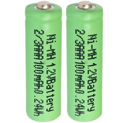 2 stück Ni-MH Akku 2/3AAA 1,2V 100mAh für SOLAR-Leuchten Deko Micro Batterie