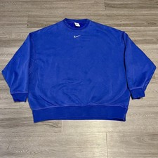 Vintage Y2K NIKE Center Swoosh Baggy Sweatshirt S Blue