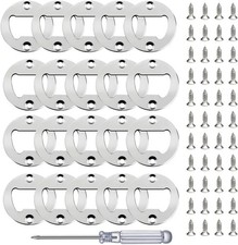 Bottle Opener Insert - 20 Sets Stainless Steel Inserts Kit with Screws