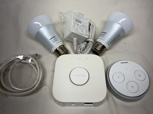 Philips Hue White & Color A19 Starter Kit 2 Bulbs + Bridge + Hue Dimmer Switch