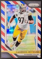 2018 Panini Prizm Cameron Heyward #35 Red White and Blue Parallel Steelers
