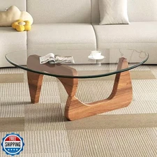 Modern Glass Coffee Table for Living Room, Small mid Century Coffee Table, St