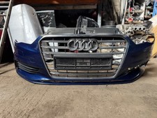 AUDI A3 S-LINE S3 SALOON BLUE GENUINE FRONT BUMPER WITH JET WASHERS 2012-2015