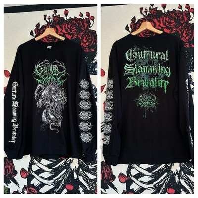 slam death metal Guttural Slug Long Tee S-5XL
