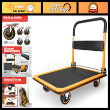 Foldable Platform Truck Dolly - 660 lb Capacity, Heavy Duty, Portable Hand Cart
