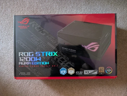 ASUS ROG Strix 1200W Gold Aura Edition Fully Modular Power Supply 80+ Gold New