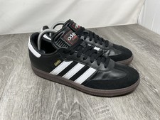 Adidas Samba Classic Black White Leather Gum Sole Soccer Shoes IH6000 Men  s 7.5