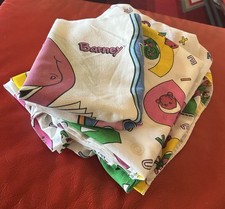 Vintage 1993 Barney The Lions Group Crib Sheets Fitted,Flat And Pillowcase