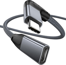 Right Angle USB C Extension Cable 6FT, USB-C Male to Female Cable