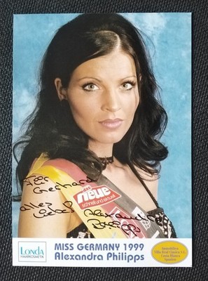 14014 Alexandra Philipps Miss Germany 1999 Autogrammkarte original signiert