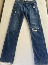 Levis 511 Blue Slim Fit Boys 20 Reg 30x30 Jeans Factory Distressed Nice