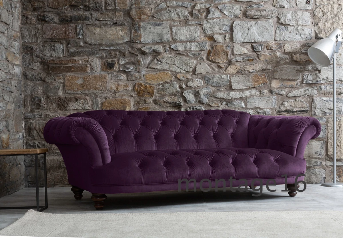 Red fabric chesterfield sofa deals