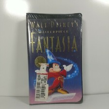 Fantasia VHS, 1991 Walt Disney Masterpiece RARE ISBN 1-55890-132-9