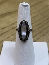 Vintage Native American Signed J sterling silver 925 abalone ring in size 6