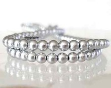 Satin Silver Czech Glass Beads 4mm Round 50 Pcs Opaque Smooth Druk