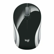 New Logitech M187 Wireless Mini Optical Mouse - Black .