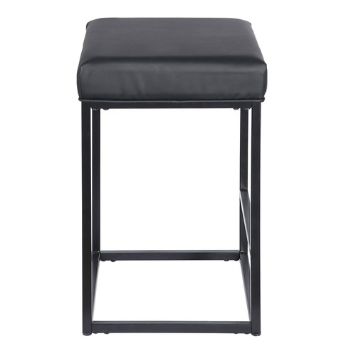 Juego de 2 para mostrador de cocina sin respaldo moderno cuadrado taburetes de bar soporte 330 libras - Imagen 11 de 21