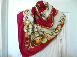 red and gold scarf