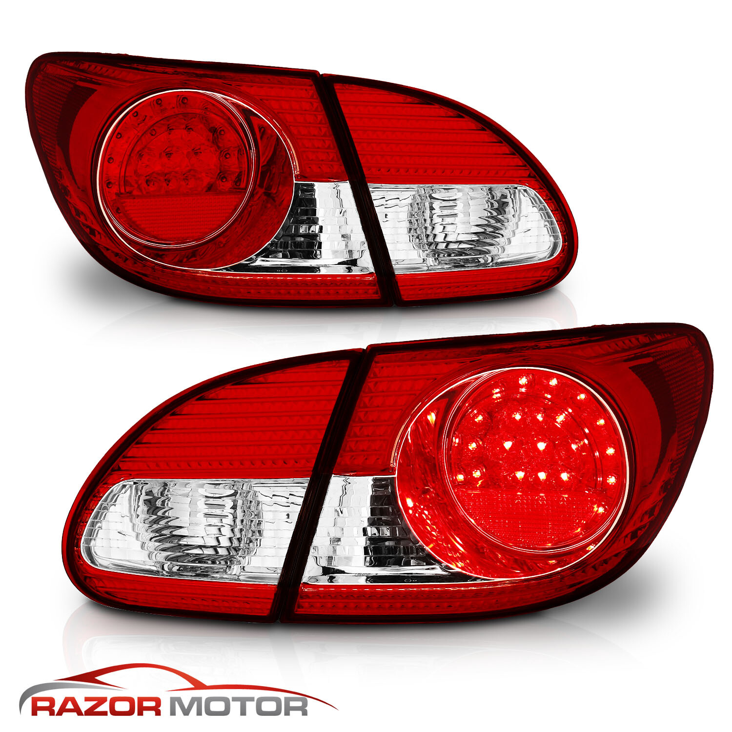 [LED Style]For 2003 2004 2005 2006 2007 2008 Toyota Corolla Tail Lights