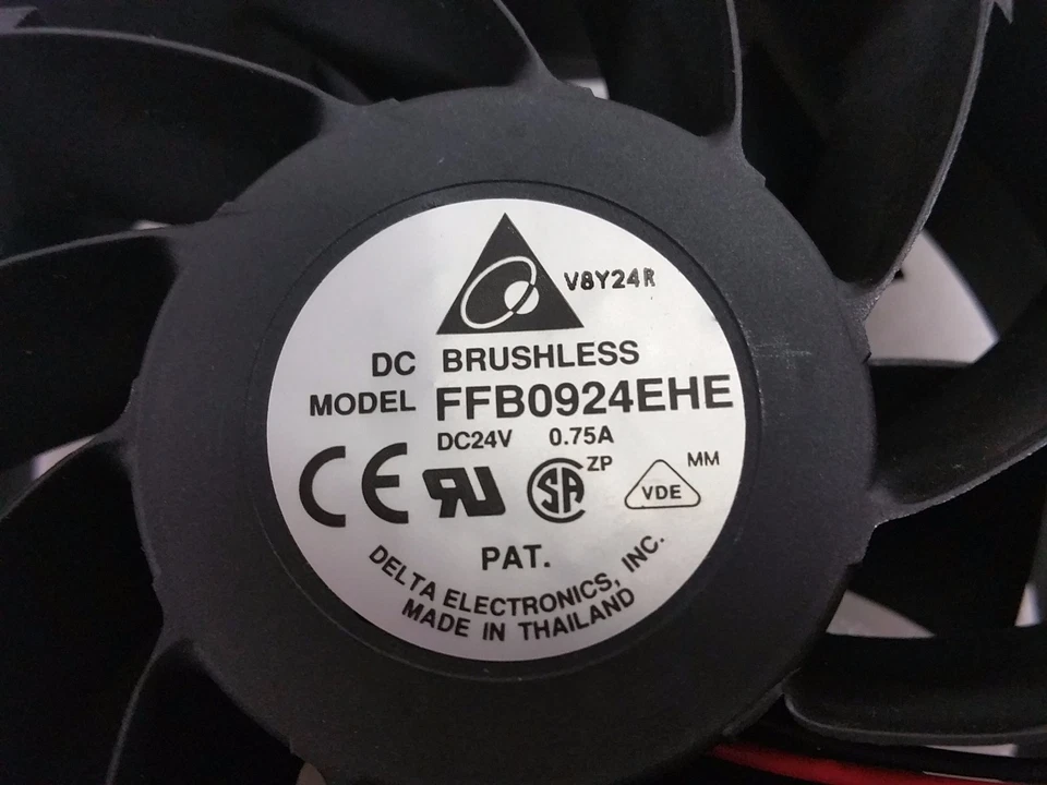NEW Delta Brushless Fan FFB0924EHE DC 24V 0.75A 92x92x38 mm, 2 wires MODEL - Image 2 of 3