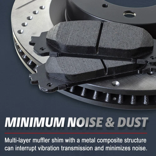 Front Ceramic Brake Pads for 2005 - 2010 Dodge Dakota Aspen 2011 - 2018 Ram 1500 - Picture 2 of 6