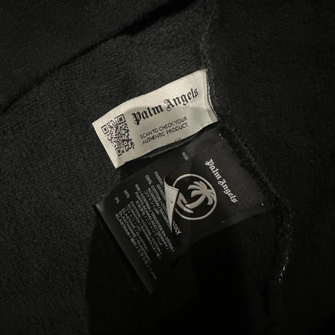 Felpa con cappuccio spray Palm Angels Star taglia media nera