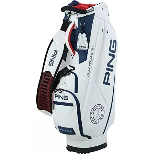 White leather ping golf bag hotsell