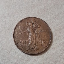 REGNO 10 CENT. 1911 CINQUANTENARIO MONETA VITTORIO EMANUELE III° ottima