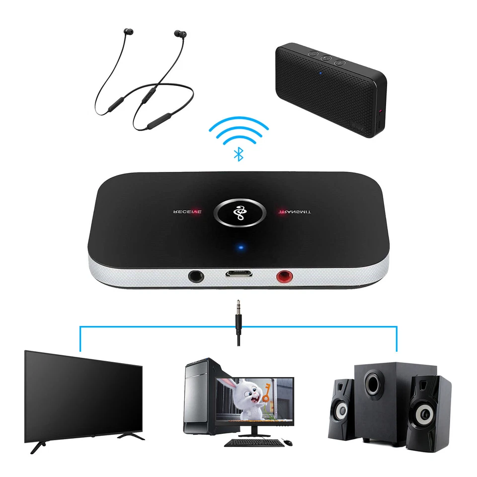 2 in 1 USB Bluetooth 5.0 Audio Transmitter/Receiver Adapter For TV/PC/Car Grace - Image 3 of 4